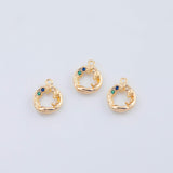 18K Gold PVD Freem Ring Charm 14mm - Tarnish Resistant