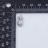 18K Gold PVD pineapple charm 7x16mm white pendant charms - Tarnish Resistant