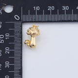 18K Gold PVD Mushroom Charm 9x16mm 3D Charm - Tarnish Resistant