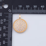 18K Gold PVD Round Coin Charm 14K 19mm Charm - Tarnish Resistant