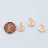 18K Gold PVD bee charm 11mm double-sided coin - Tarnish Resistant