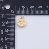 18K Gold PVD bee charm 11mm double-sided coin - Tarnish Resistant