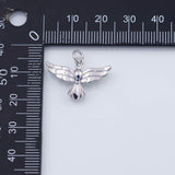18K Gold PVD Eagle Bird Charm 15x22mm White with Wings Spread Pendant Charms - Tarnish Resistant