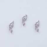 18K Gold PVD Gold Fish Charm Koi 8x21mm White Pendant Charms - Tarnish Resistant