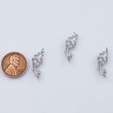18K Gold PVD Gold Fish Charm Koi 8x21mm White Pendant Charms - Tarnish Resistant