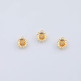 18K Gold PVD Sunflower charm - Tarnish Resistant