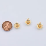18K Gold PVD Sunflower charm - Tarnish Resistant