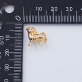 18K Gold PVD 3D Wiener dog dachshund charm - Tarnish Resistant