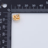 18K Gold PVD Rose Flower charm - Tarnish Resistant