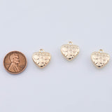 18K Gold PVD Heart charm - Tarnish Resistant