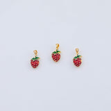 18K Gold PVD Strawberry fruit charm - Tarnish Resistant