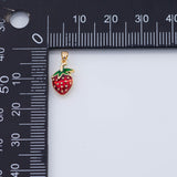 18K Gold PVD Strawberry fruit charm - Tarnish Resistant
