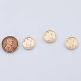 18K Gold PVD Night Sky scene charm - Tarnish Resistant