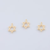 18K Gold PVD Star of David charm - Tarnish Resistant