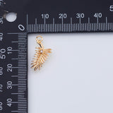 18K Gold PVD Leaf Feather charm - Tarnish Resistant