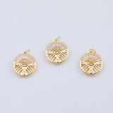 18K Gold PVD Evil Eye Charm 18mm Humming Bird Charm - Tarnish Resistant