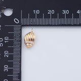 18K Gold PVD Conch Shell Beach Charm 7x17mm White Pendant Charms - Tarnish Resistant