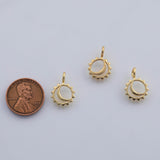 18K Gold PVD moon charm 12mm pendant charms - Tarnish Resistant