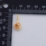 18K Gold PVD Badminton Pickle Ball Racket Racquet Charm Pickleball with Sport Inspired Component 10x21mm - Tarnish Resistant