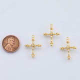 18K Gold PVD cross charm 18x24mm charm charms - Tarnish Resistant