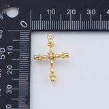 18K Gold PVD cross charm 18x24mm charm charms - Tarnish Resistant