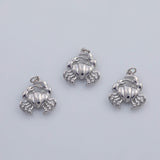 18K Gold PVD Crab charm 20x21mm beach ocean charms pendant charms - Tarnish Resistant