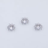18K Gold PVD spider charm 15x12mm white arachnid halloween pendant charms - Tarnish Resistant