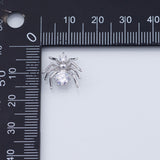 18K Gold PVD spider charm 15x12mm white arachnid halloween pendant charms - Tarnish Resistant
