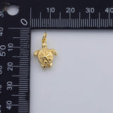 18K Gold PVD turtle charm sea turtles 12x16mm starfish ocean beach animal gold & | ag-886 charms - Tarnish Resistant