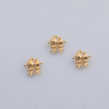 18K Gold PVD Love Birds Connector Charm Dove 13x13mm 4k Charm Pendant Charms - Tarnish Resistant