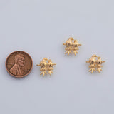 18K Gold PVD Love Birds Connector Charm Dove 13x13mm 4k Charm Pendant Charms - Tarnish Resistant
