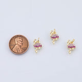 18K Gold PVD Flamingo charm 8x13mm red pink charm pendant charms - Tarnish Resistant