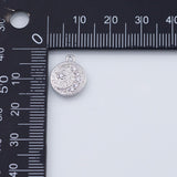 18K Gold PVD Moon Stars Charm 12mm White Pendant Charms - Tarnish Resistant