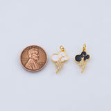 18K Gold PVD Rain cloud thunder lightning cumulonimbus thunderclouds 11x18mm charm pendant charms - Tarnish Resistant