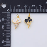 18K Gold PVD Rain cloud thunder lightning cumulonimbus thunderclouds 11x18mm charm pendant charms - Tarnish Resistant