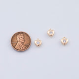 18K Gold PVD Small Heart Charm 6mm Pendant Charms - Tarnish Resistant