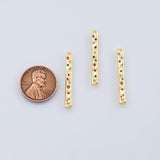 18K Gold PVD Freem stick charm multicolor 3.5x29mm charm pendant charms - Tarnish Resistant