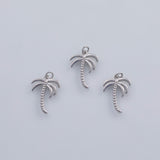 18K Gold PVD Palm tree charm 14x20mm beach ocean charm pendant charms - Tarnish Resistant