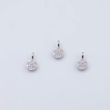 18K Gold PVD Star Charm 8mm Small Plain Coin Charm White Sunburst Pendant Charms - Tarnish Resistant