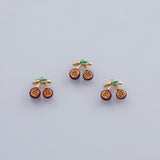 18K Gold PVD Cherry Cherries Charm Fruit Charms 11x11mm Pendant Charms 1 piece per order - Tarnish Resistant