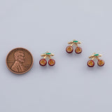 18K Gold PVD Cherry Cherries Charm Fruit Charms 11x11mm Pendant Charms 1 piece per order - Tarnish Resistant