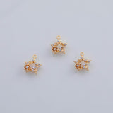 18K Gold pvd Fancy star charm 12mm charm pendant charms - Tarnish Resistant