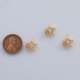 18K Gold PVD Fancy star charm 12mm charm pendant charms - Tarnish Resistant