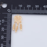 18K Gold PVD Dream Catcher Indian charm - Tarnish Resistant