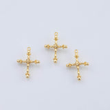 18K Gold PVD Cross charm - Tarnish Resistant