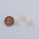 18K Gold pvd Apple charm - Tarnish Resistant