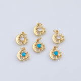 18K Gold pvd Moon charm - Tarnish Resistant