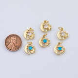18K Gold PVD Moon charm - Tarnish Resistant