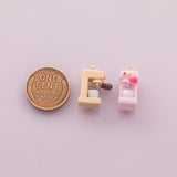 Coffee Maker Enamel Charm 18K Gold Filled Charm for Charm Bar Bracelets Necklaces Charms Gold Filled Charms Minimalist CZ Pave