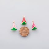 Watermelon Enamel Charm 18K Gold PVD Ion Plated Tarnish Resistant